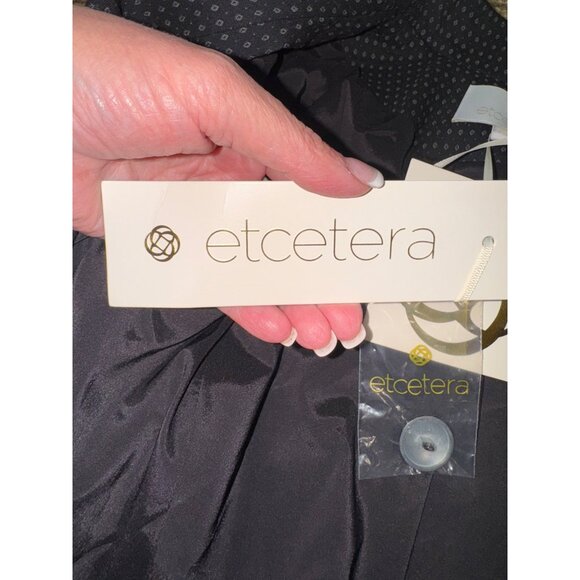 NWT Etcetera Designer Classic Black White Polka Dot Blazer Jacket Office Siren - Picture 7 of 16